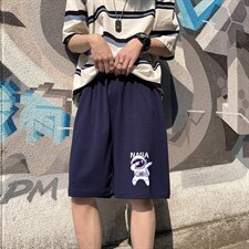 MK37225-P15冰丝短裤男士大码宽松休闲五分裤男运动中裤，男装休闲裤，电商A040