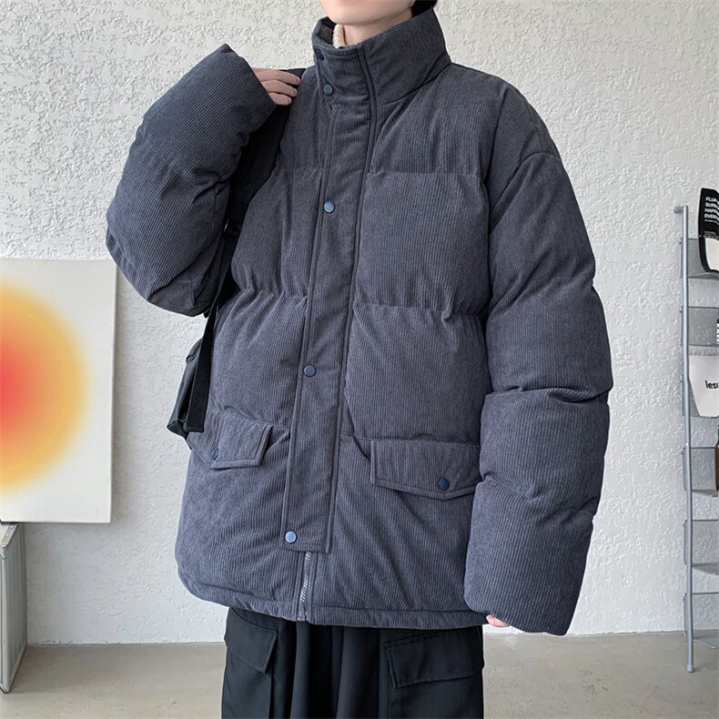 羽绒棉服男冬季休闲冬装潮牌加厚保暖灯芯绒外套男M0776-P105,男装棉衣,星座308B-2