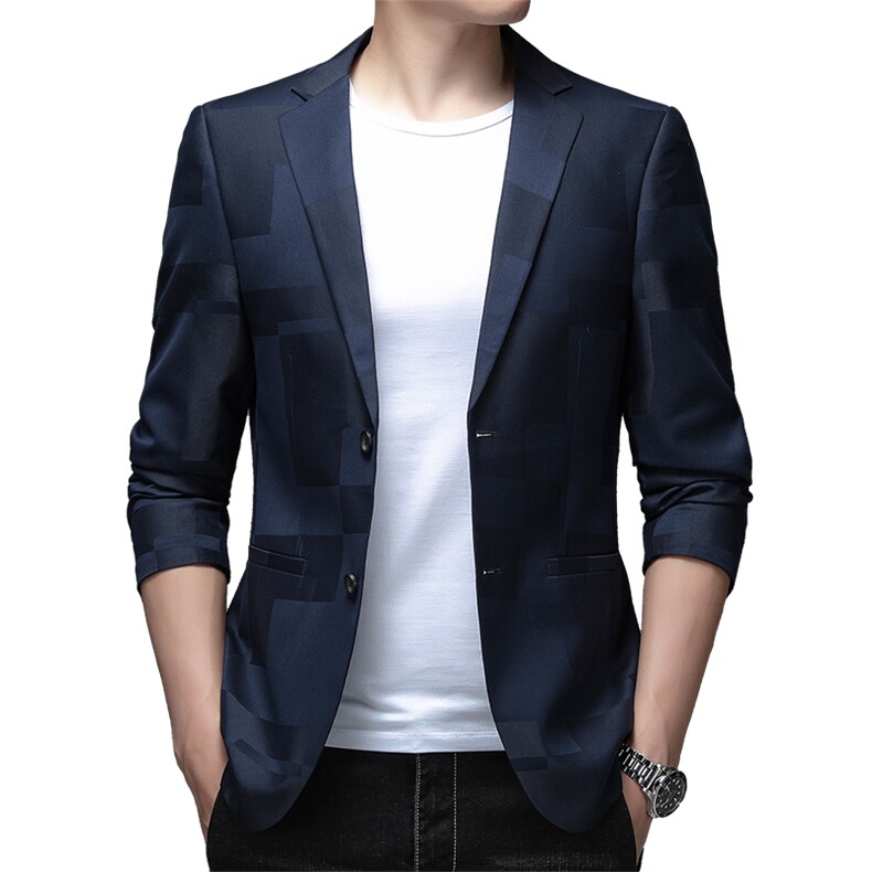 X1001钱塘2020-2时尚休闲百搭帅气中青年男士春秋季西服外套P150,男装西服,钱塘207-2
