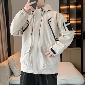 新款现货连帽冲锋衣宽松大码夹克男DSA157B-J199-P65图片
