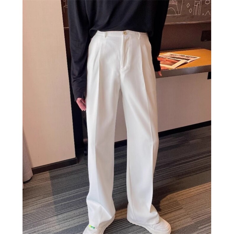 黑色弯刀西裤男士春秋季新款休闲裤重磅垂感直筒裤子XK016,男装西裤,星座1116A（原606A-3）