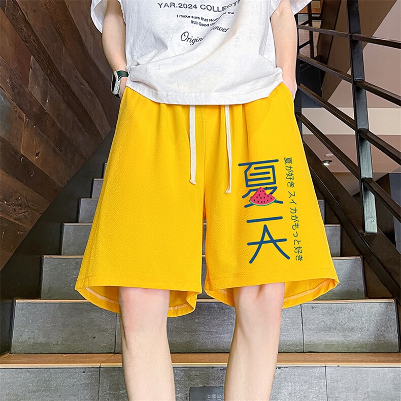冰丝短裤男士大码宽松休闲五分裤男运动中裤MK37192-P15,男装休闲裤,电商A040