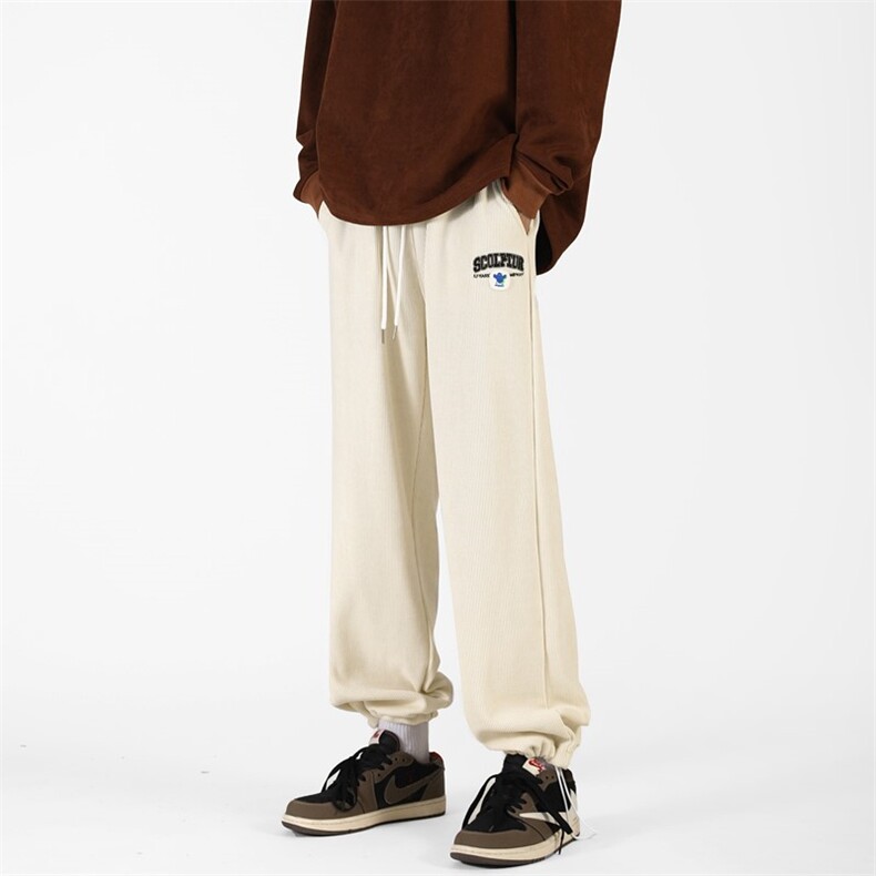 秋冬重磅欧棉绒刺绣休闲裤无影墙M~5XL XZ604-KG48-P55控68图片