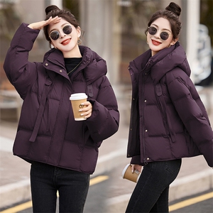 连帽羽绒服女2025年冬季新款韩版百搭小个子冬季女士保暖外套图片
