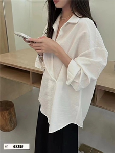 法式设计感小众蓝色不规则小特别叠穿衬衫长袖衬衣女图片