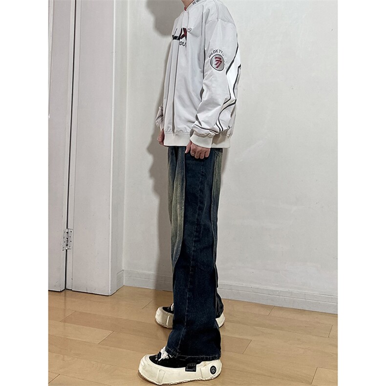 B221美式ins高街加绒加厚牛仔裤LK23134-P65控88加绒P75控98,男装牛仔裤,电商B221
