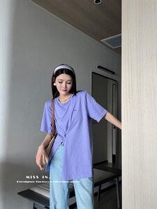 现货 小众设计师款垫肩T 糖果色图片