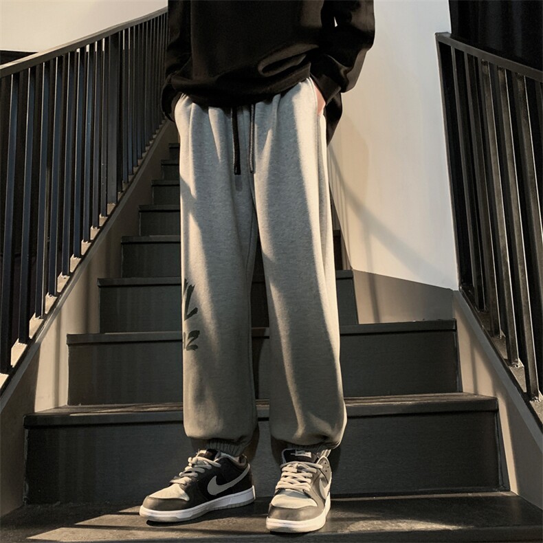 直播品质！重磅纯棉高克重2023新款阔腿休闲裤男K23122-P45控68,男装休闲裤,星座717