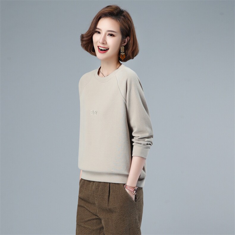 2022年秋季新款刺绣卫衣女宽松显瘦韩版时尚上衣服女长袖打底衫,女装卫衣/绒衫,简韵佳
