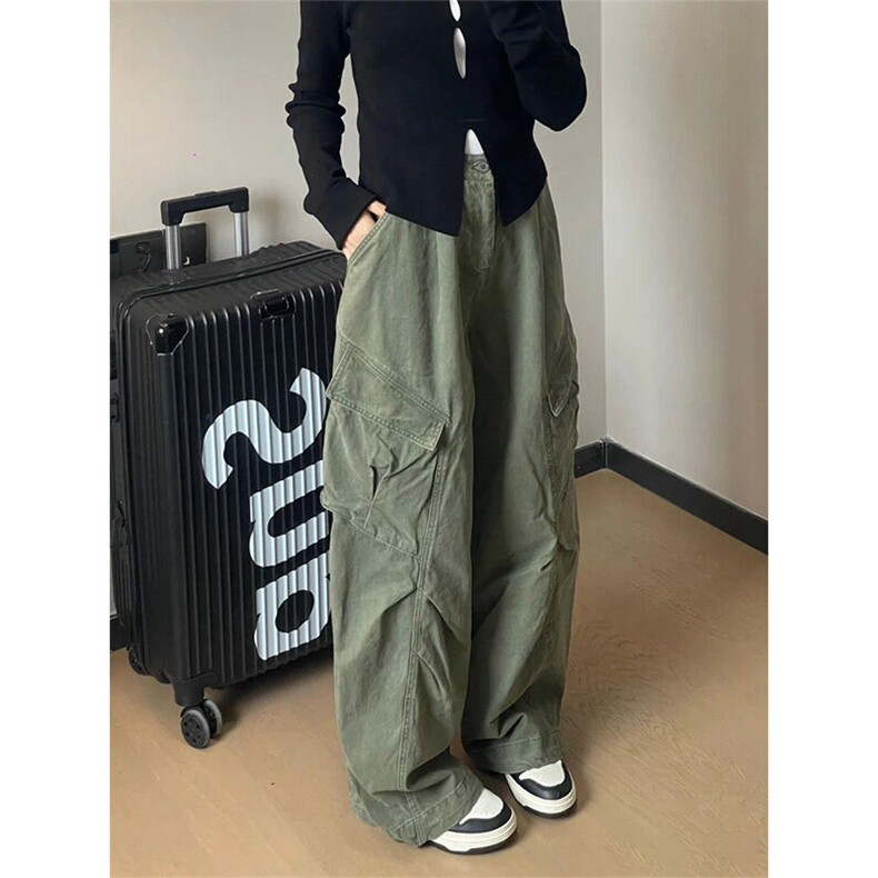 美式oversize嘻哈多口袋工装裤男女夏季宽松阔腿休闲裤K65-特P55，男装休闲裤，星座218-5