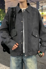 复古PU皮衣外套男2025春季新款美式休闲夹克上衣A406JK3521P88，男装夹克，星座309（原A406）
