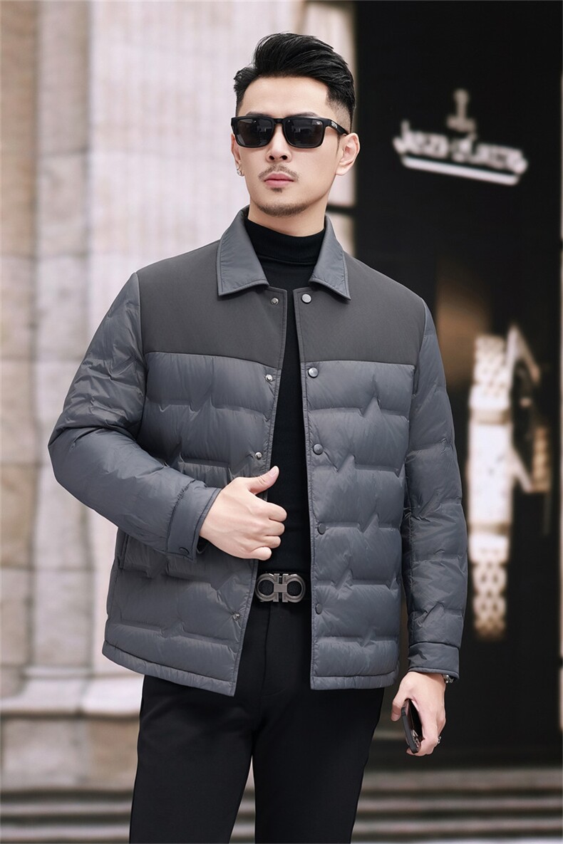 现货新标90绒中青年轻薄羽绒服外套男士秋冬时尚羽绒服夹克,男装夹克,钱塘723