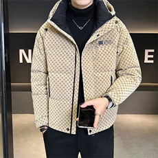 标50绒已备货冬季连帽字母皮羽绒服男外套8873-P215控券后288，男装羽绒服，电商B338