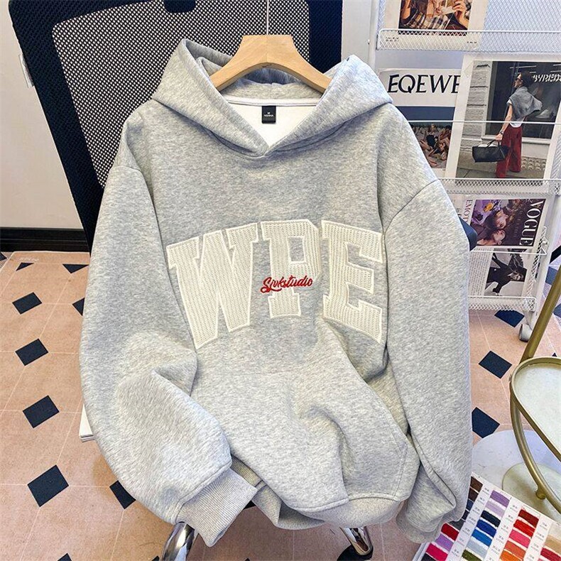 EE181-P65华棉卫衣女薄款2025早春新款连帽长袖t恤上衣，男装T恤，星座911-3