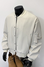 模特-美式复古小众宽松机车夹克外套男9015-P68，男装夹克，电商B380（原B361）