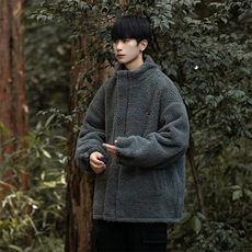 两面穿冬季皮棉衣仿羊羔毛男士棉服潮流立领棉袄A266-WMY612-P100，男装棉衣，电商A266