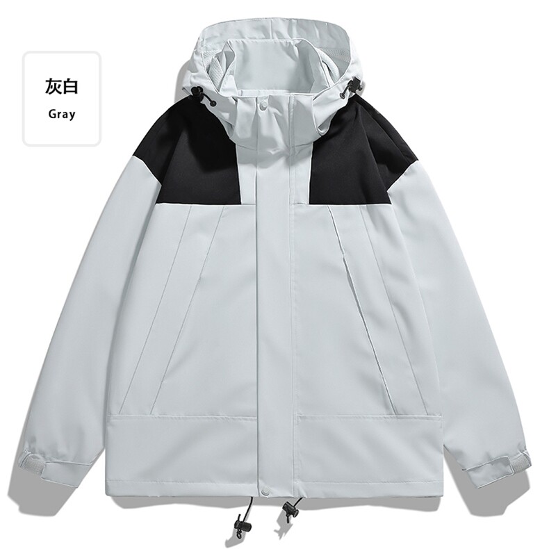 风格冲锋衣防风防水拼色情侣休闲外套夹克JK23657P-65,男装夹克,电商A128