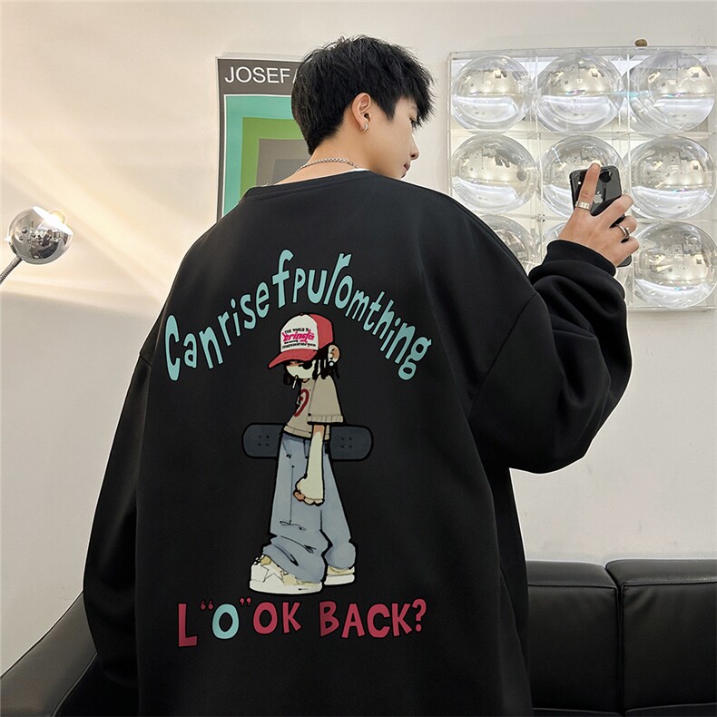 直播360克重磅美式潮牌印花卫衣Y125特P28同步供应华棉品质,男装卫衣,电商A486