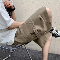 五分裤宽松型气质纯色潮流行春ins休闲裤斜纹工装短裤TK11P38，男装休闲裤，星座1116-2