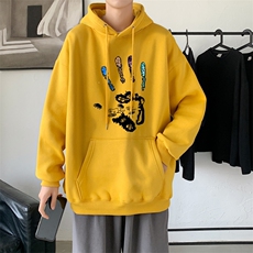 L2461P48秋冬新款卫衣男装宽松港风日系外套连帽衣服宽松卫衣，男装卫衣，星座510A-1