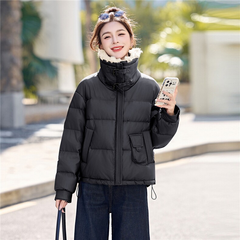 超洋气欧货羽绒服女冬季短款小个子2025新款蛋白皮今年流行高端,女装羽绒服,意芙