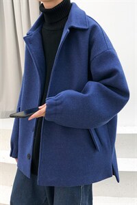 冬款加厚呢料短款贴袋纯色保暖男士呢外套棉衣A071-Y03-P115,男装风衣,电商A071