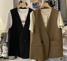 简约马甲，女装马甲，古泥