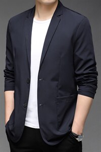 西装男士休闲两粒扣外套爸爸纯色正装单件便服上衣HPN688052-P170,男装西服,电商B212（原钱塘6029）
