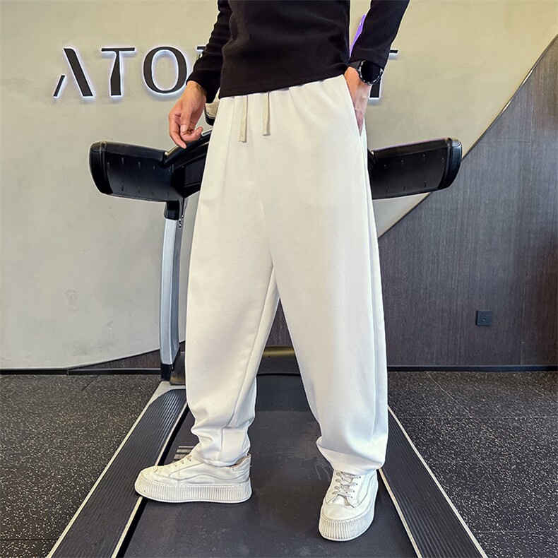 社会小伙秋季新款弯刀阔腿休闲裤男店主风长裤子2273-P58,男装休闲裤,星座313B-2(原星座309A-2)