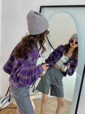 秋款格子小外套，其它，约她