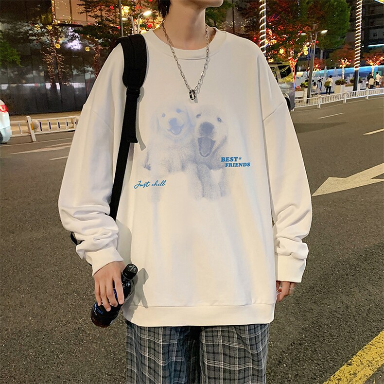 圆领卫衣男超大码胖子肥佬大号长袖t恤S6455-P28,男装卫衣,电商A040