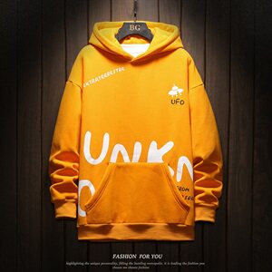 木板秋冬新款情侣连帽百搭潮印花卫衣宽松版男A090-WY50-P65限88图片