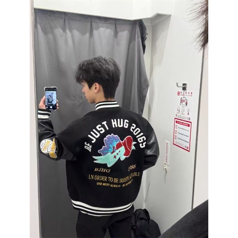 W9425-P70网图现货新款美式高街时尚棒球服潮嘻个性街头夹克,男装夹克,星座1608-2