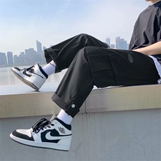 夏季ins港风休闲裤男直筒宽松阔腿工装裤韩版潮流九分裤K3226-p30，男装休闲裤，星座1008-1