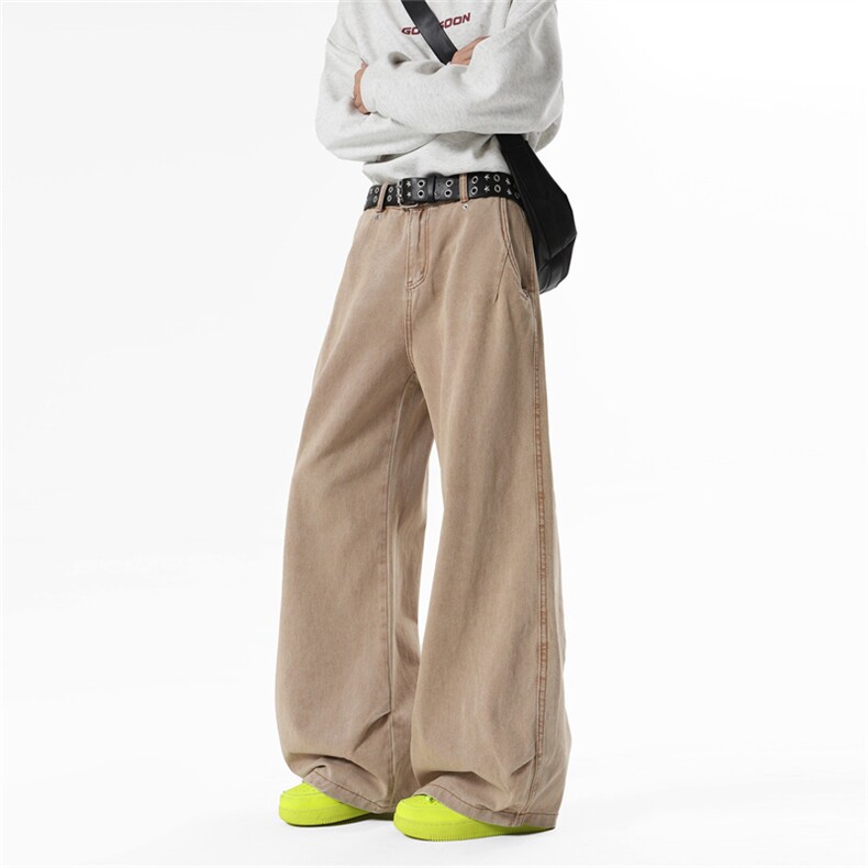 809B!新春现货美式弯刀设计感宽松牛仔裤809B-NK22-P48,男装牛仔裤,星座809B（原星座805）