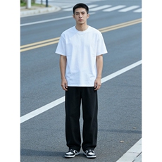 牛仔裤男秋季直筒春款宽松潮牌美式高街复古水洗休闲长裤YZ88-P45，男装牛仔裤，星座509