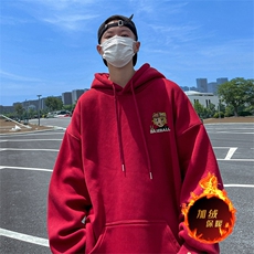 数据500克重磅秋冬美式加绒加厚卫衣外套Y128常规特P35绒P40，男装卫衣，电商A486