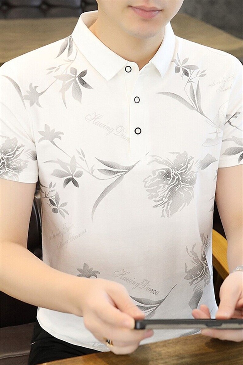 25012-P35春季休闲时尚T恤男短袖打底衫商务休闲修身短袖POLO衫,男装T恤,电商D310B-1