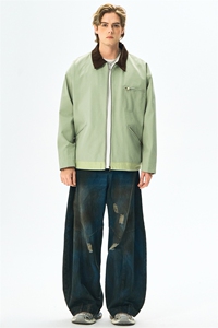 美式工装夹克春季复古潮流外套休闲机车翻领棒球服 JK3503 P85图片