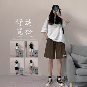 美式高休闲短裤夏季ins潮牌宽松百搭直筒五分裤子-特批-17图片