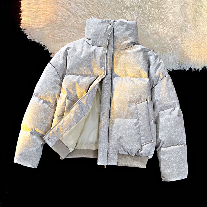 复古做旧冬装立领棉服男女棉衣外套光板面包服高街HZ8819-P88,男装棉衣,星座610B-1