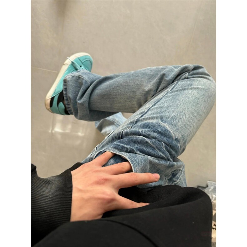 网红款高街牛仔裤潮男宽松【量大价格可谈】P41Y133,男装牛仔裤,星座1112-1