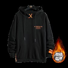 8XL-M 2023冬季新款连帽高领加绒加厚卫衣男加肥加大码胖子控价98图片