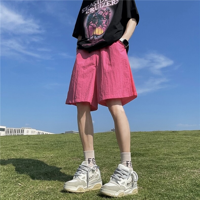 XZ612-K659-P40控59夏季多巴胺彩色条纹速干运动短裤沙滩裤4,男装牛仔裤,星座612