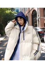 棉衣男冬季新款港风休闲假两件宽松连帽学生棉服MY8882-P82，男装棉衣，星座214-3