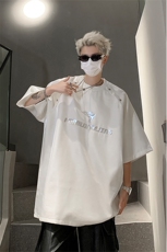 解构金属短袖T恤夏季小众设计感圆领半袖体恤XZ514-2-202474-P58，男装T恤，星座514-2(原B239)