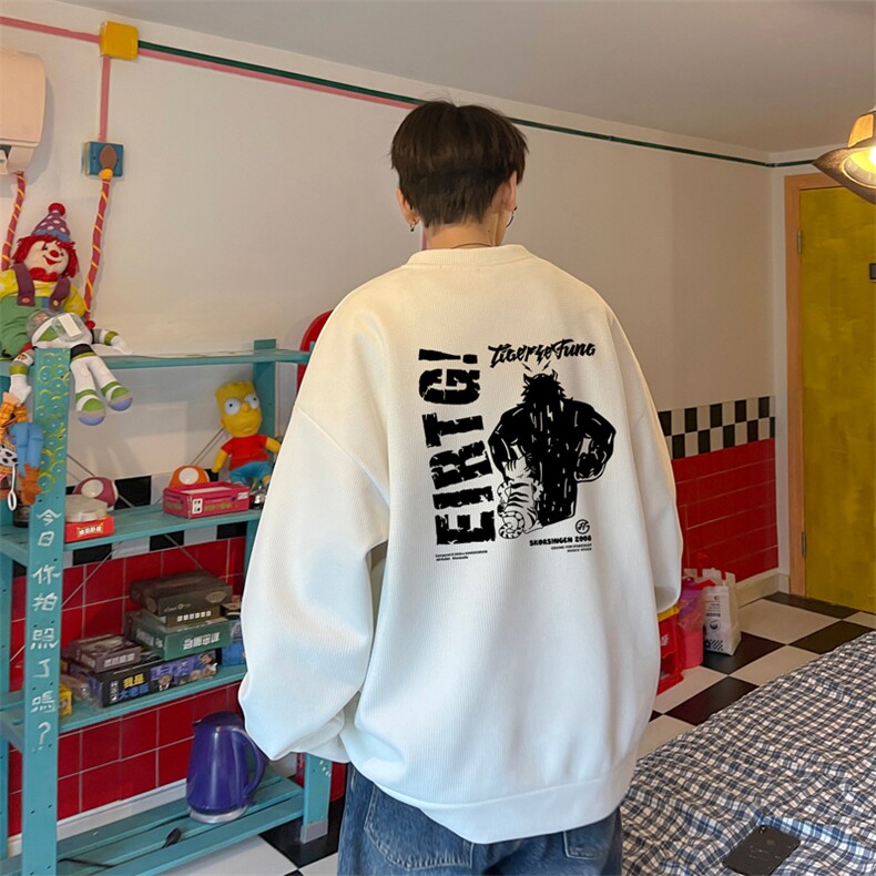 华夫格！华夫格上衣男圆领华夫格卫衣男大码长袖t恤男HY241-特P23,男装T恤,电商B367