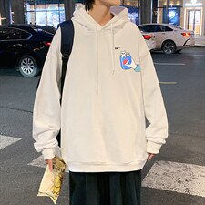 WY2262-P35纯棉连帽卫衣男大码运动帽衫宽松薄外套男，男装卫衣，电商A040