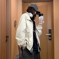 美式高街座山雕弧形解构2025款情侣工装立领夹克飞行服外套，男装夹克，星座1210-1