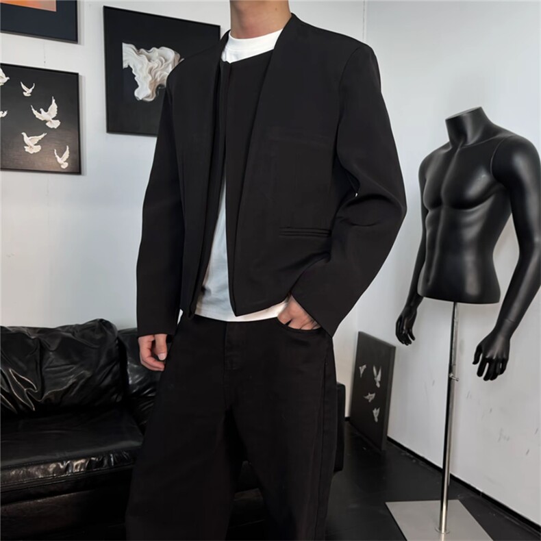 网图GP22025高级感双层解构门襟极简时尚廓形感西服XF408-P75,男装西服,星座1213